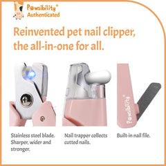 Pawsibility nail clippers showcase razor sharp blade for clean cuts.