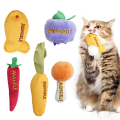 Pawsible catnip toy blueberry close-up promotes engaging play.