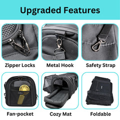 PawsInCar expandable pet carrier offers extra space for small pets.