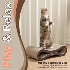 PawsNest eco-friendly recycled cardboard construction for safe scratching.