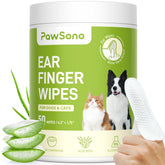 PawSono Ear Finger Wipes pack shot for easy ear cleaning on pets