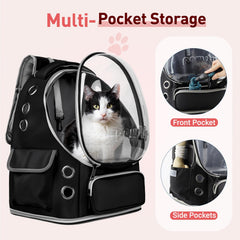 pawstrip Backpack ventilation shows airflow from 10 vents for pet comfort