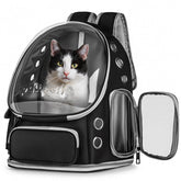 pawstrip Cat Backpack Carrier Bubble Window offers a clear view to ease travel anxiety