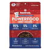 Pawstruck air dried beef bowl shows a crunchy, protein-rich meal for all breeds.