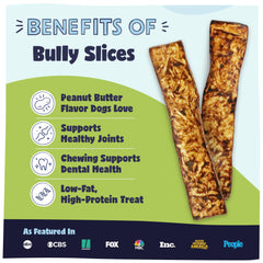 Pawstruck Bully Slices textured chew close-up highlighting chew action.