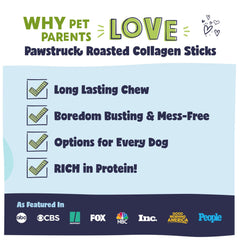 Pawstruck Collagen Sticks ingrediente único, snack natural para perros.