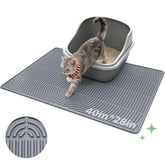 Pawtasy extra-large cat litter mat in 40x28 inches traps litter and reduces mess at home.