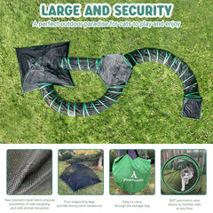 Pawtenda portable cat enclosure folded for travel