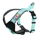 Pawtitas vest adjustable padded harness teal front view showing comfortable control on daily walks