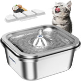 Pawtners cat water fountain stainless-steel 4L provides durable, safe hydration for pets.