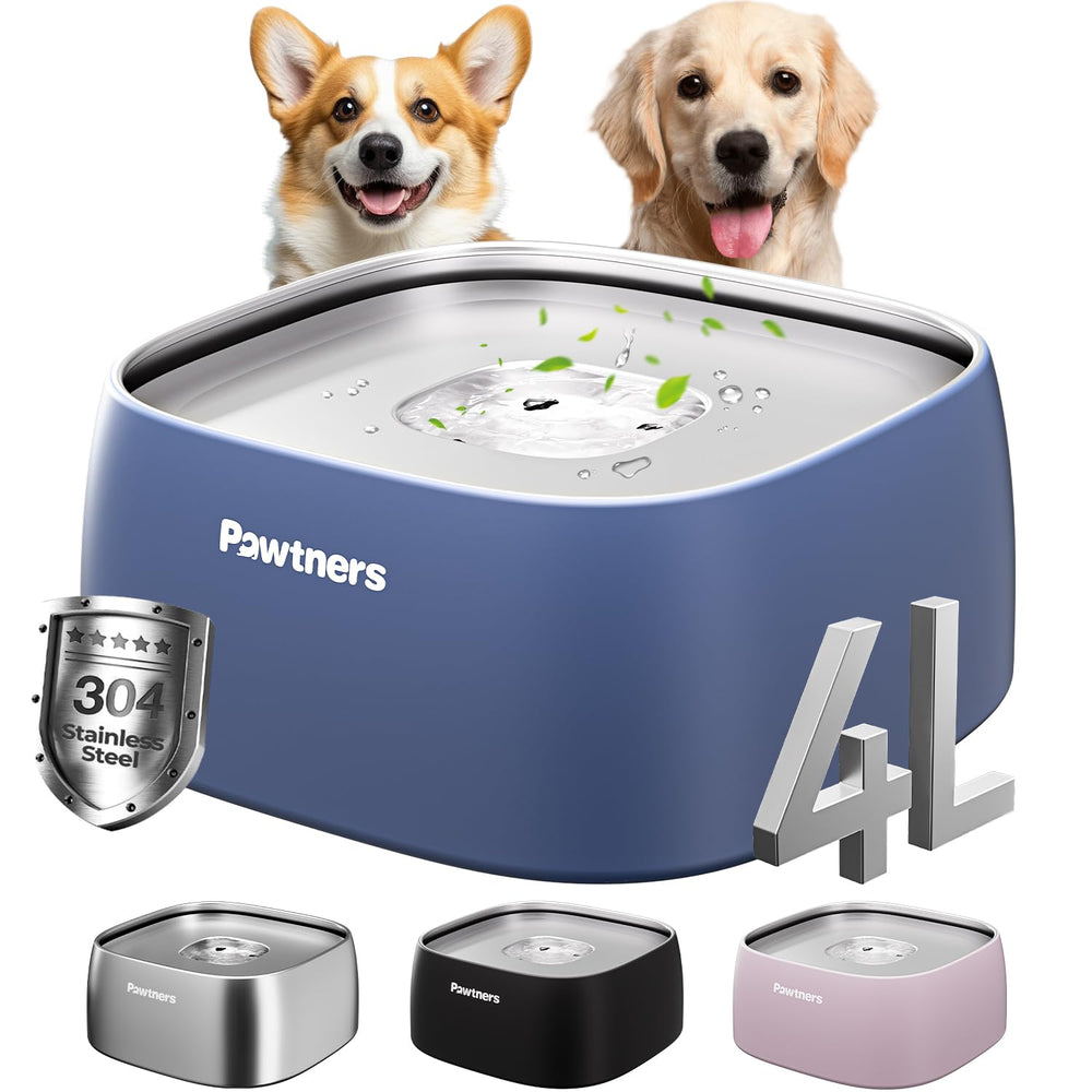 Pawtners dog water bowl base showcases non-slip design for mess-free feeding