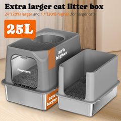 Pawtners extra-large litter box provides ample space for Maine Coon or multi-cat homes