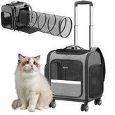 Pawtners rolling cat carrier wheels for smooth pet travel
