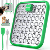 Pawtners stainless steel large lick mat 9x9 area supports slow feeding for dogs