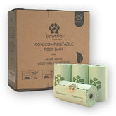 Pawtopia Pawtria 240 bags pack shown for eco-friendly, home-compostable dog waste cleanup.