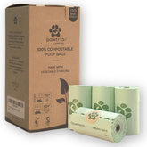 Pawtria: bolsas compostables para excrementos de perro, 120 unidades, fáciles de usar.