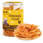 PAWUP Chicken Jerky Crisp Flakes packaging with resealable can for freshness
