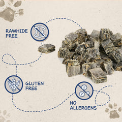 PAWUP Cod Skin Cubes taurine-enriched bite supports heart and eyes