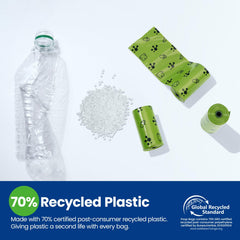 PawView GRS-certified recycled material highlights eco-friendly design.