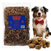 Paww Chew Beef Lung Treats packaging highlights USA-made, single-ingredient protein for training rewards.