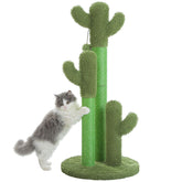 PAWZ Road cactus-scratcher-3-poles demonstrates varied scratching heights for cats