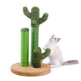PAWZ Road cat scratching post cactus three-poles promotes stress relief and playful scratching.