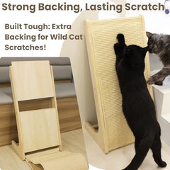 Pawzentic sisal scratching mat—durable surface built to withstand frequent scratching.
