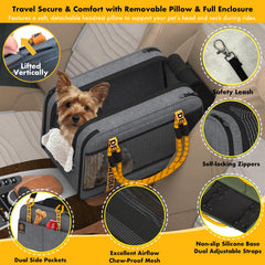 PAWZIDEA 360-degree breathable mesh ensures airflow and visibility for pets.