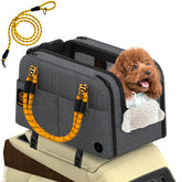 PAWZIDEA center-console dog car seat—front-row view for small pets during car trips.