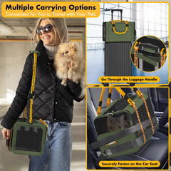 PAWZIDEA durable foldable travel carrier maintains shape and easy storage