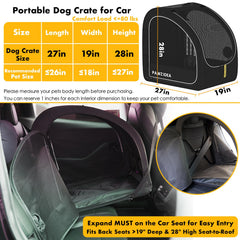 PAWZIDEA easy-setup-steps demonstrating quick three-step installation for car trips