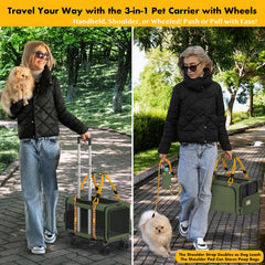 PAWZIDEA expandable carrier folded flat for compact storage