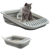 Paxlkuao foldable kitten litter box with compact design for easy storage and travel.