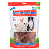 PCI Pet Center Lamb Crunchys pack shot shows single-ingredient lamb lungs for dogs.