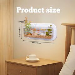 Pcmursal wall-mounted fish tank frameless view emphasizes elegant space-saving display.