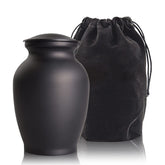 pcs memorial dog urn large black matte provides durable keepsake for cherished ashes.