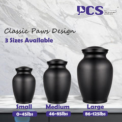pcs memorial dog urn stainless-steel-finish offers durable material and timeless look.