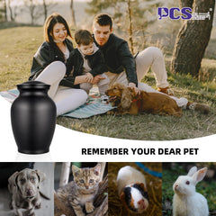 pcs memorial dog urn various-finishes highlights elegant options to match home decor.