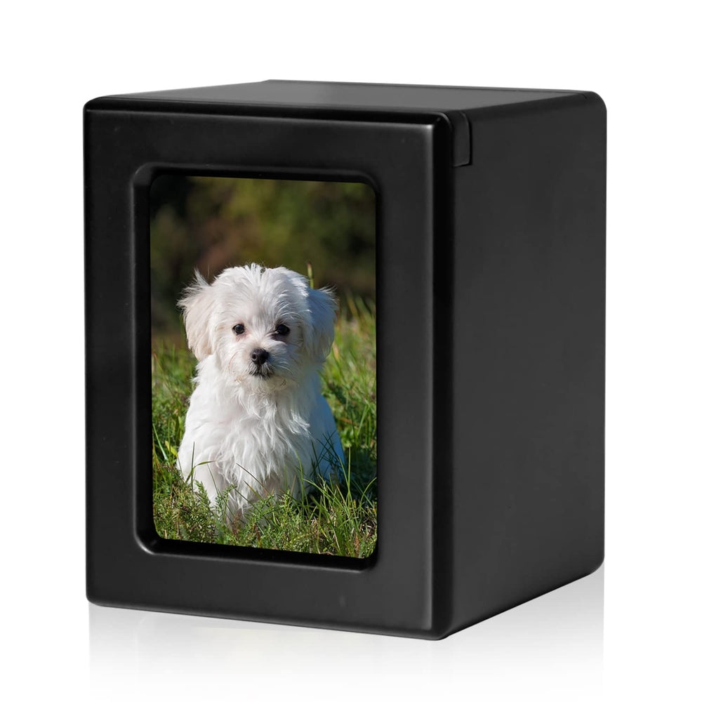 PCS Pet Urns for Dogs photo urn frame showcases cherished memories.