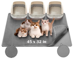 PCYIS XL Cat Litter Mat overview provides extra-large coverage for multi-cat households.