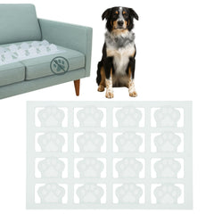 PEACHTREE PET clear couch deterrent on sofa helps keep pets off furniture without harsh spikes.
