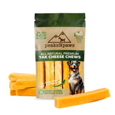 peaksNpaws Himalayan Yak Chews package shown with eco-friendly packaging.