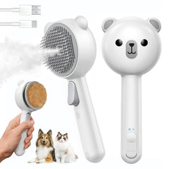 Pecait Cat Steam Brush modes show gentle mist and steam for customized grooming.