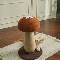 PECHVINO Shiitake mushroom scratching post with sisal rope for durable scratching