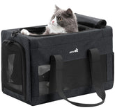 Pecute carrier with stable frame keeps shape during travel