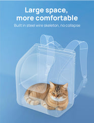 Pecute cat backpack bubble side view highlights spacious interior for pets