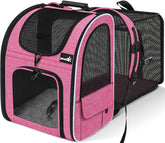 Pecure cat backpack closed view — compact, hands-free travel ready.