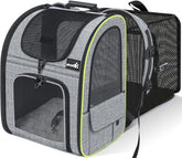 Pecute cat carrier backpack front view shows portable travel-ready carrier for pets.