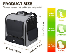 Pecute cat carrier backpack safety features help secure pets on busy outdoor adventures.