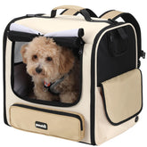 Pecute cat carrier backpack spacious interior provides room to lie down and stretch